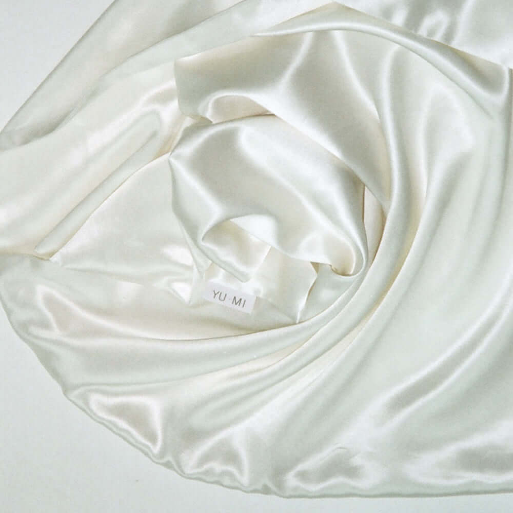 YU•MI White - Silver Ion Treated YUMI Organic Mulberry Silk Pillowcases