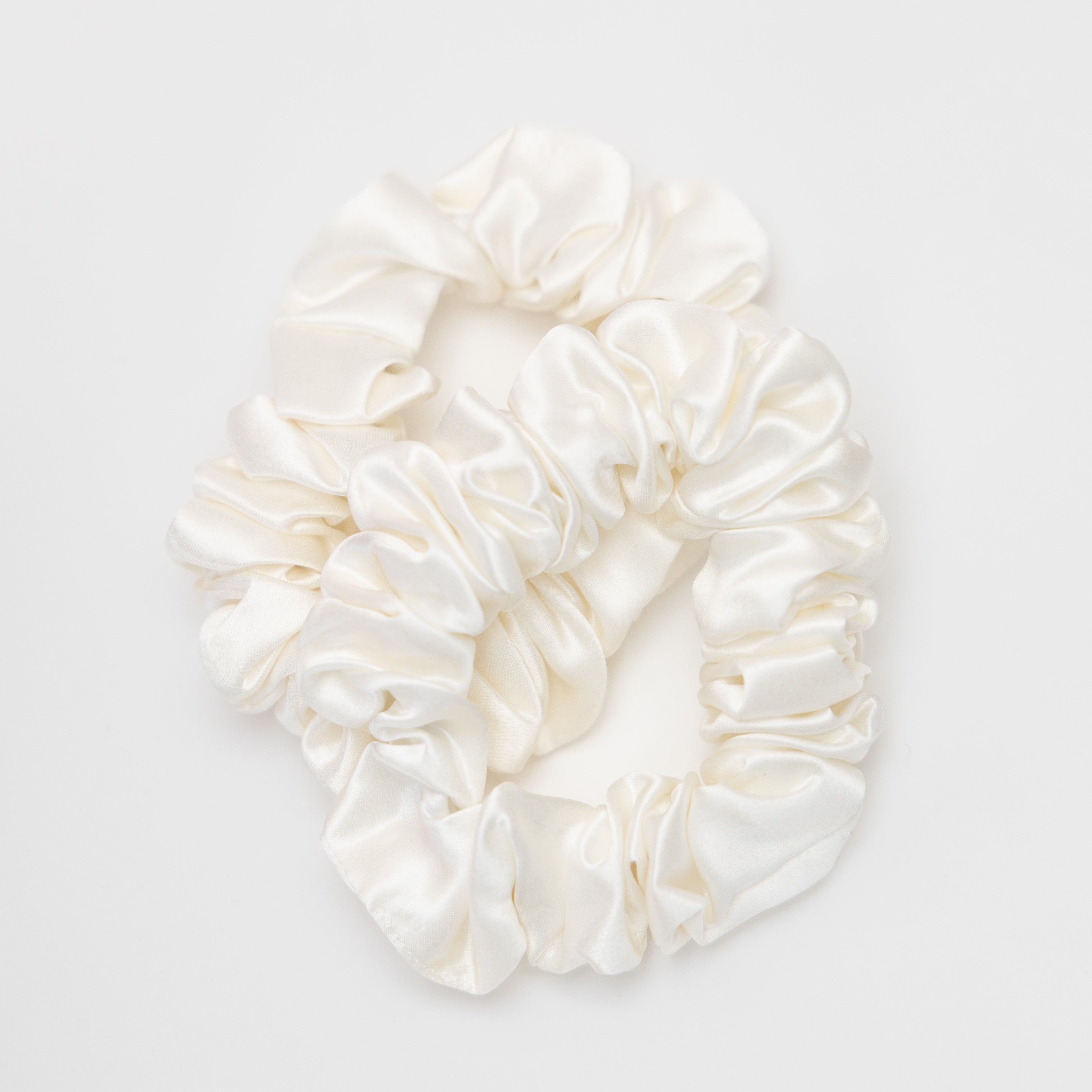 Organic Silk Scrunchie Soft White