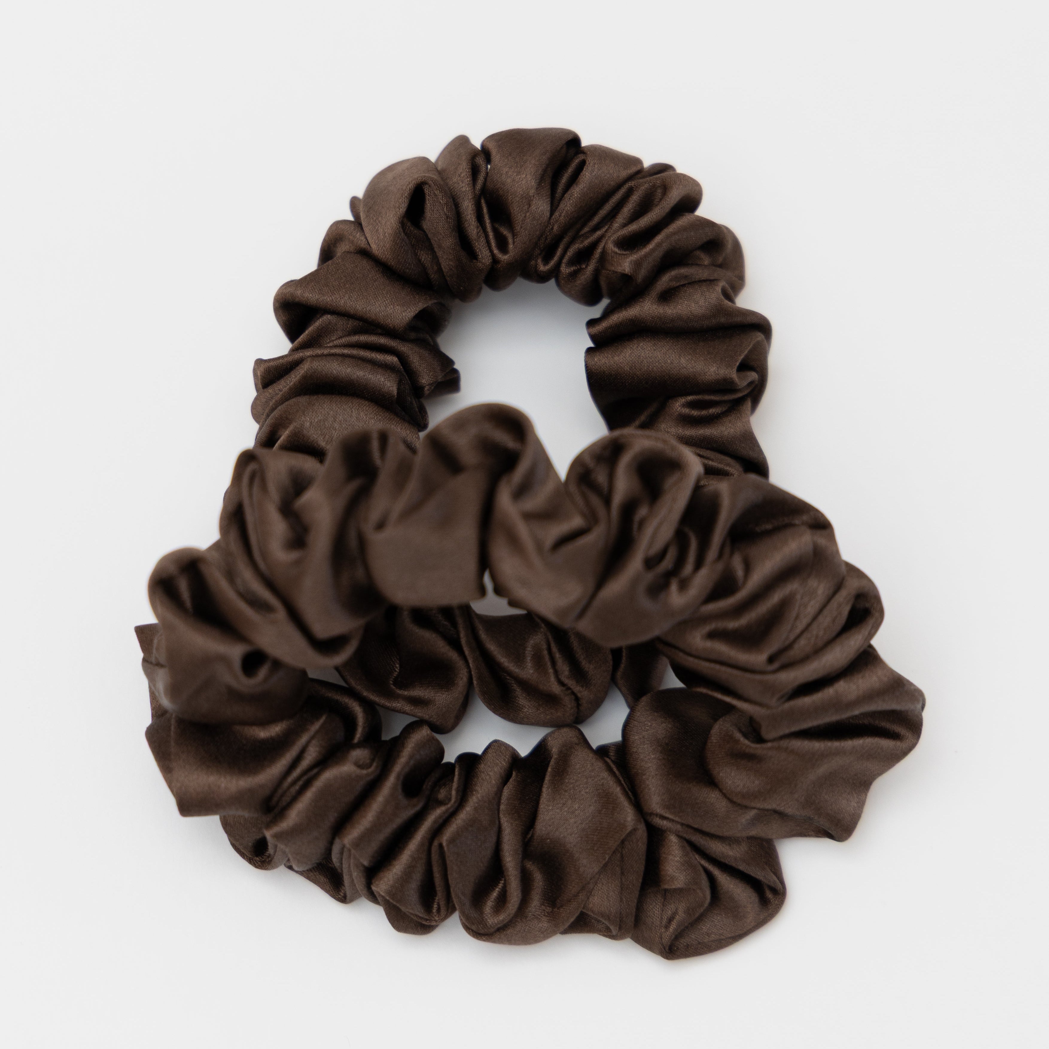 Organic Silk Scrunchie Espresso