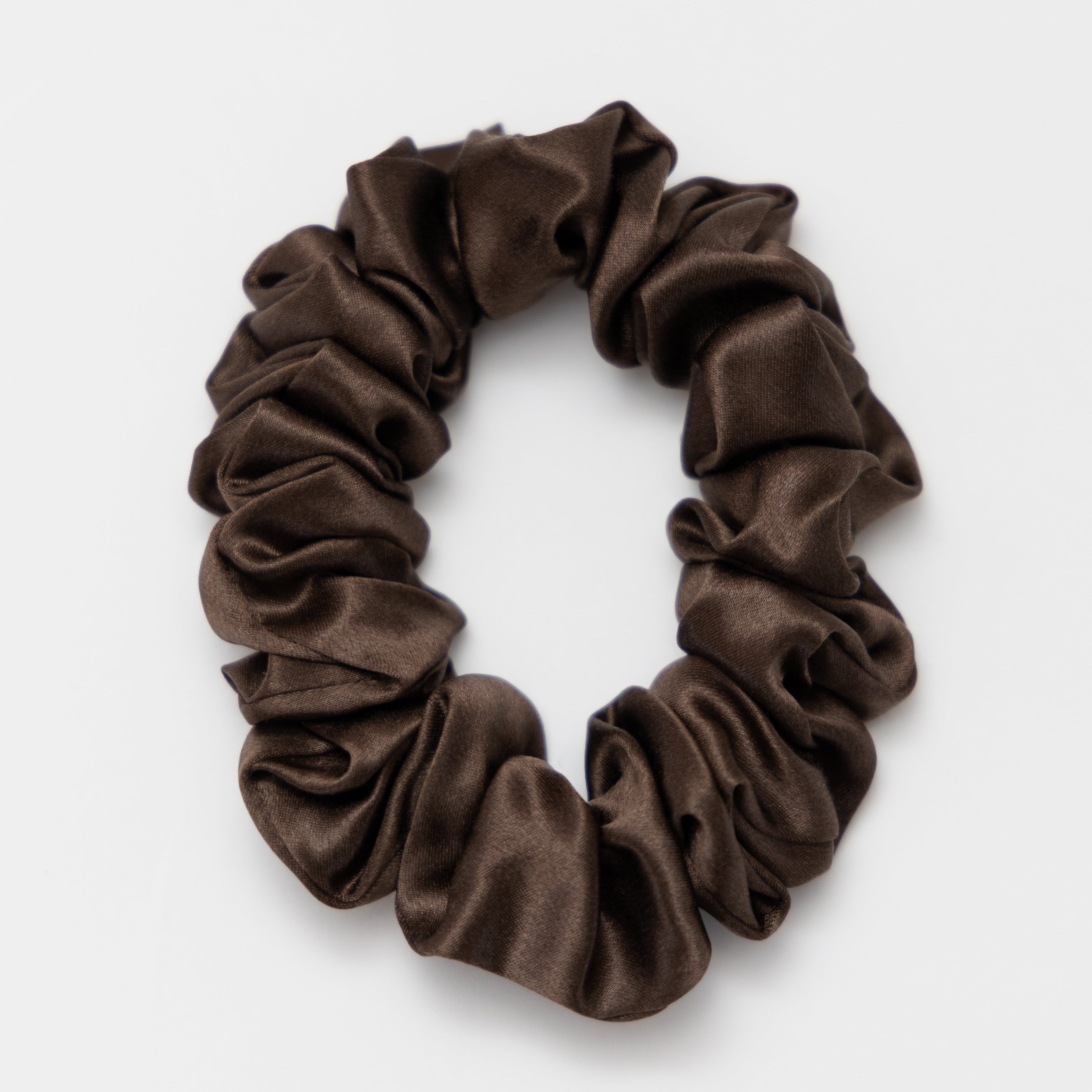 Organic Silk Scrunchie Espresso