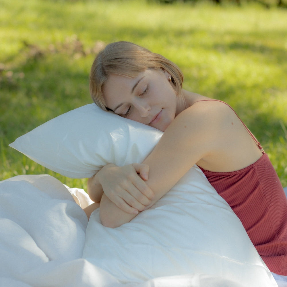 Silver Ion Infused Organic Silk Pillowcase in White