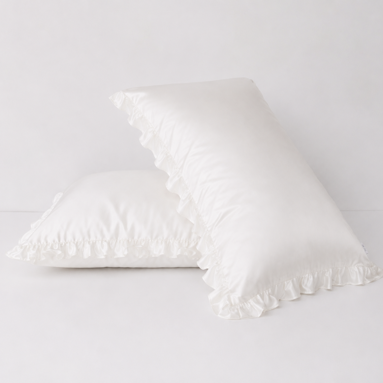 Organic Silk Pillowcase in Frill Tie