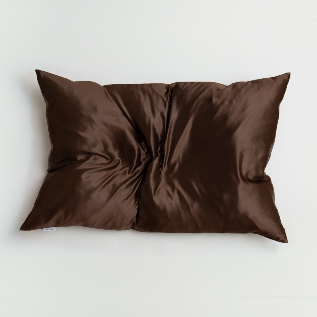 Organic Silk Pillowcase in Espresso - Yumi Silk