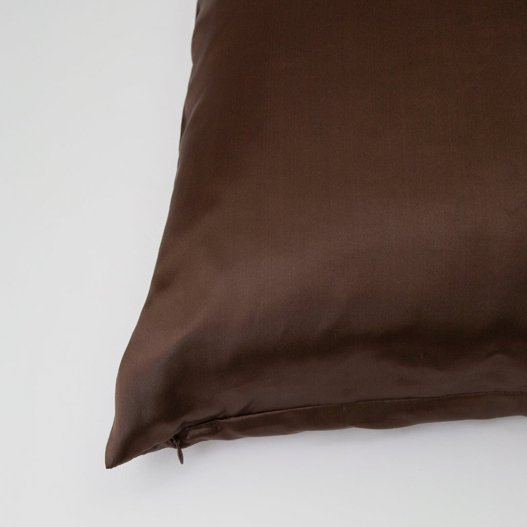 Organic Silk Pillowcase in Espresso - Yumi Silk