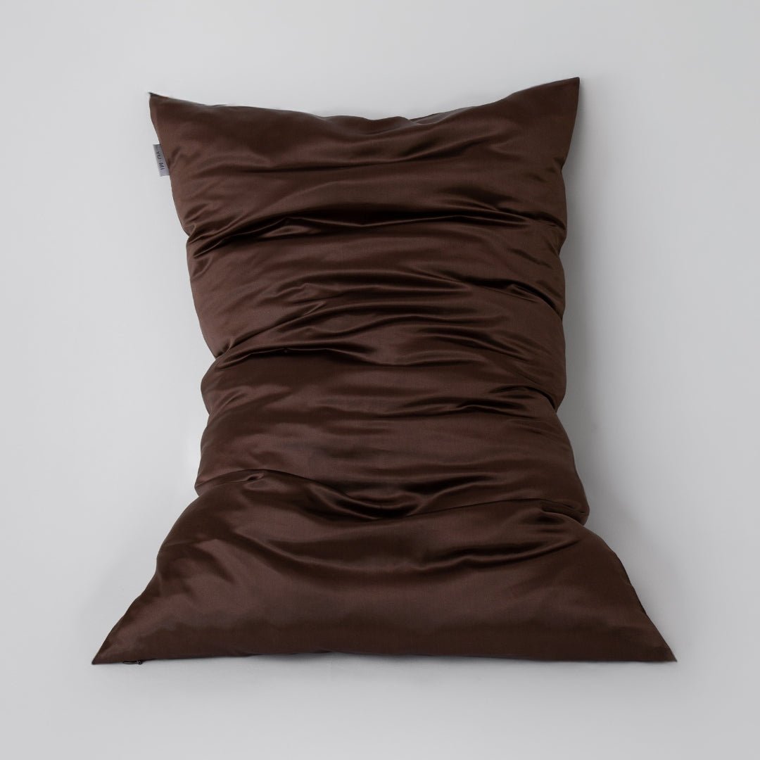 Organic Silk Pillowcase in Espresso - Yumi Silk
