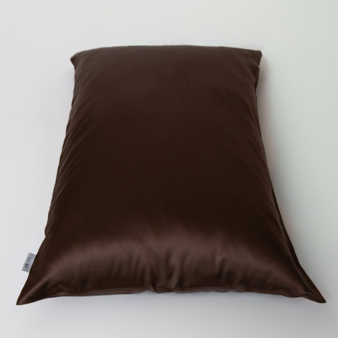 Organic Silk Pillowcase in Espresso - Yumi Silk