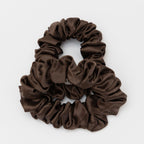 Organic Silk Scrunchie Espresso - Yumi Silk