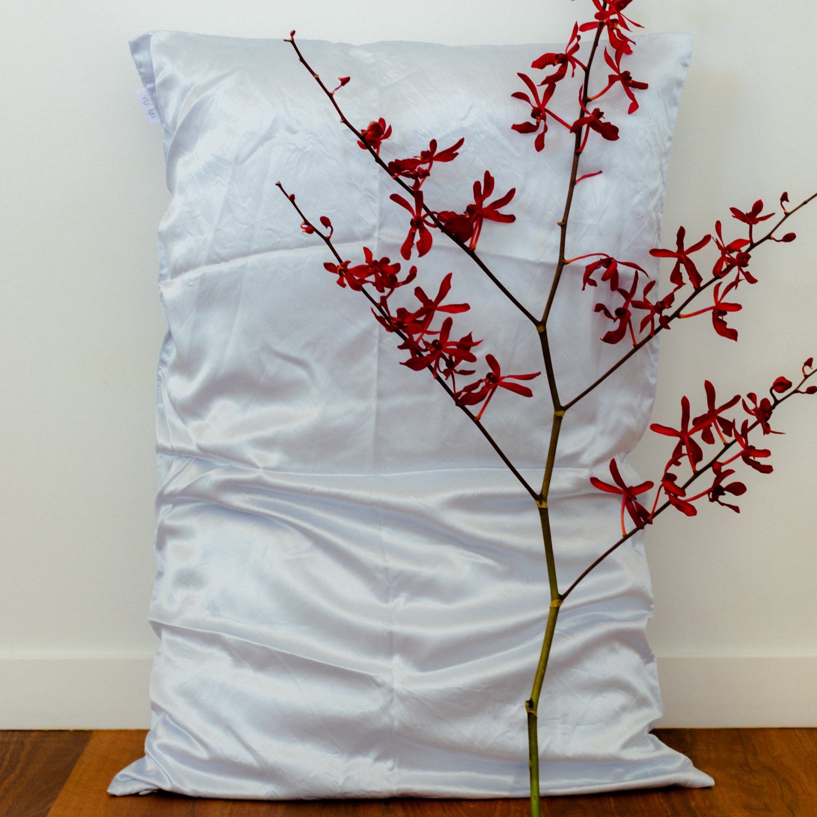 Organic Silk Pillowcase in Blue Haze