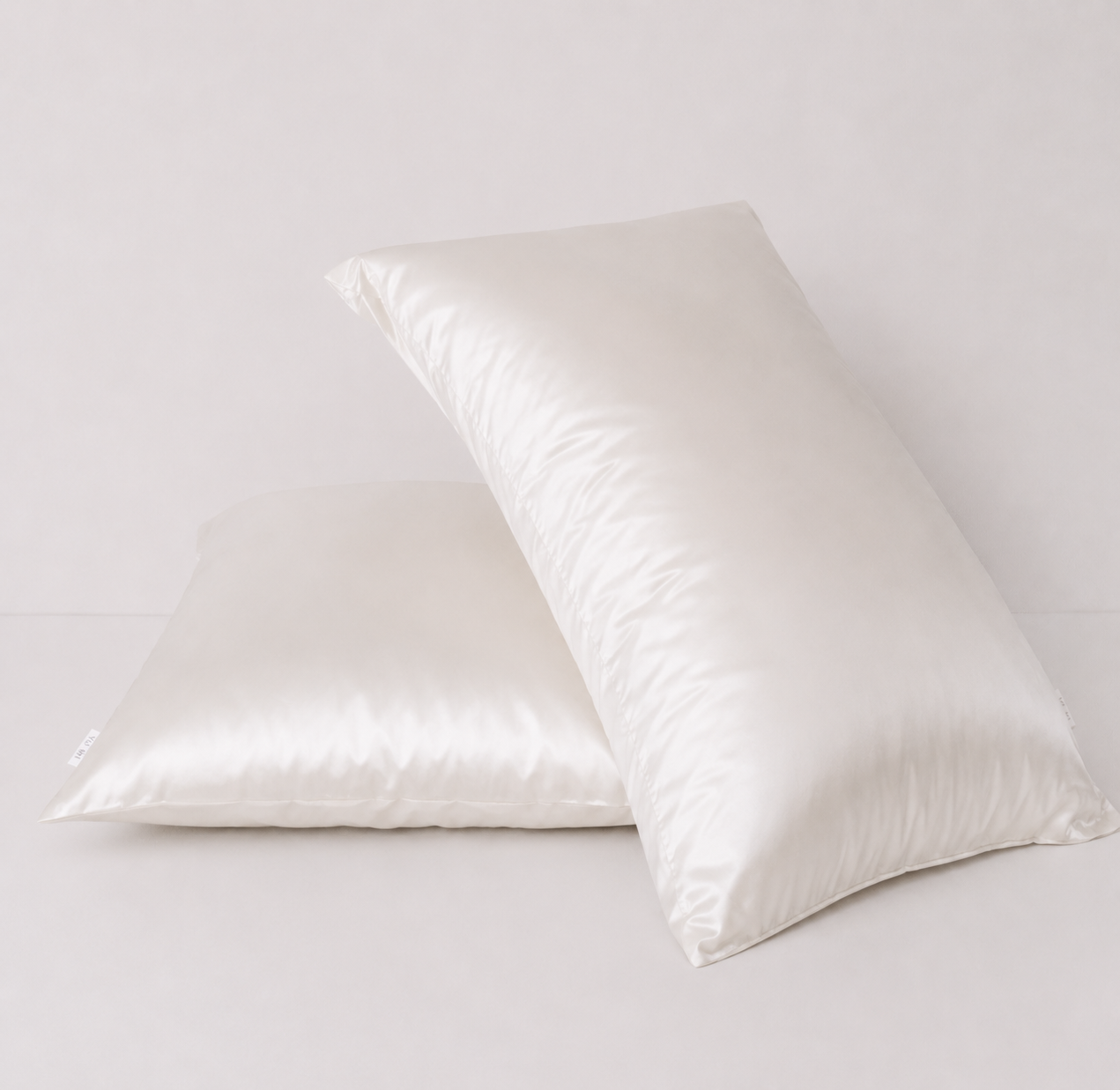 Silver Ion Infused Organic Silk Pillowcase in Soft White